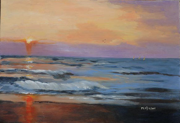 058 La mer et son coucher